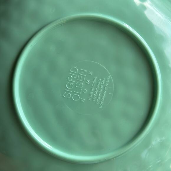 Set of 8 Sigrid Olsen 8" Melamine Bowls White Teal & 11”Dinner Plates - Picture 13 of 15